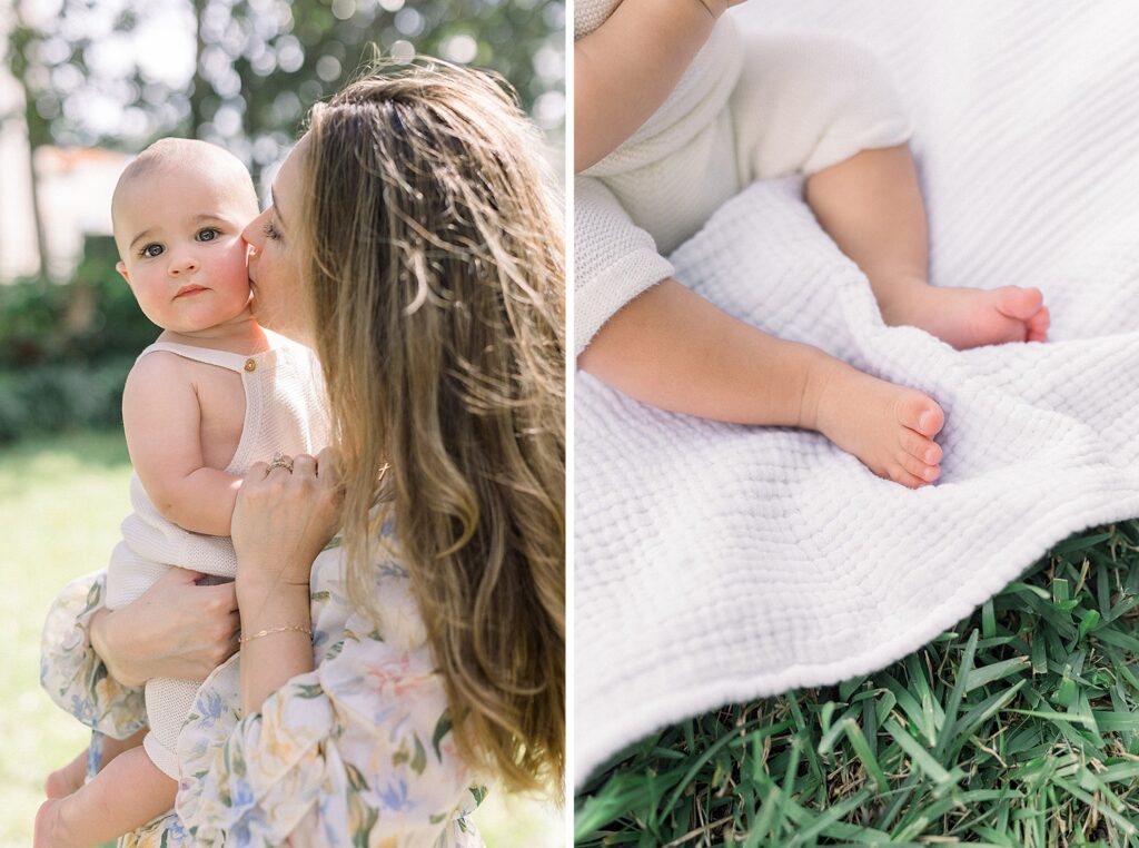 Family in an outdoor photoshoot