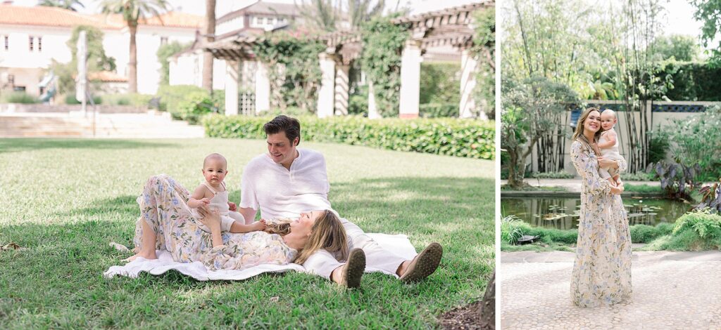 Family in an outdoor photoshoot