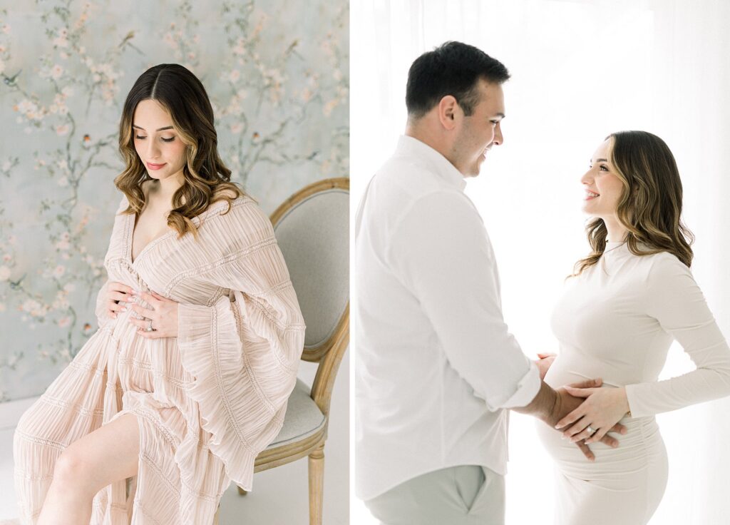 expectant mother and father in a maternity photography session