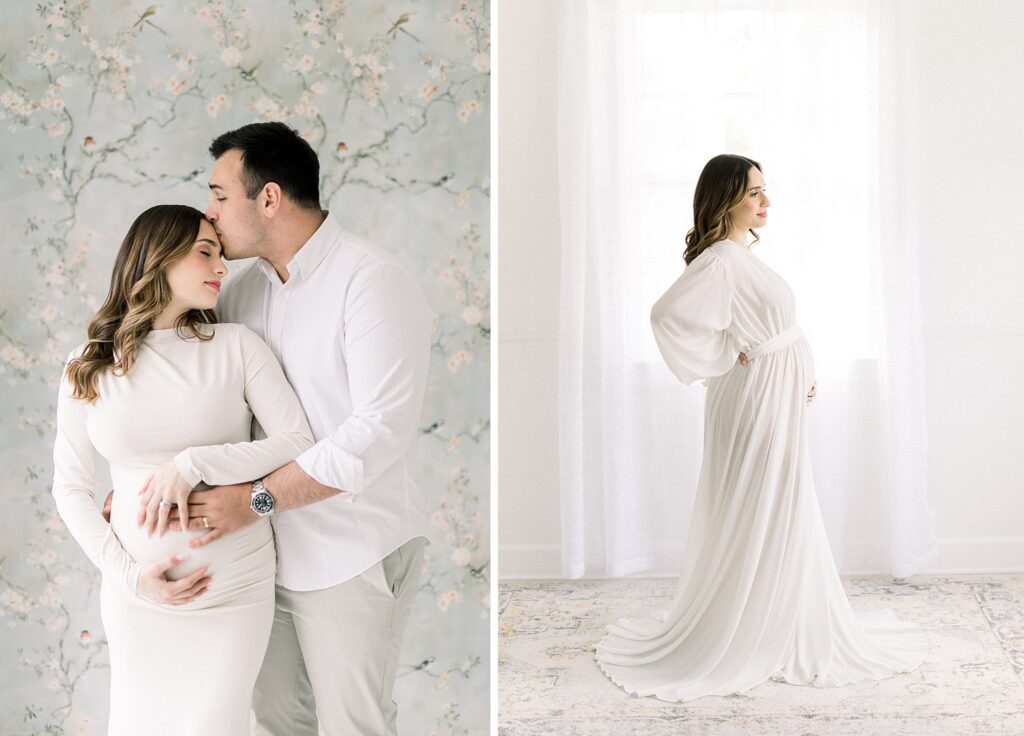 expectant mother and father in a maternity photography session
