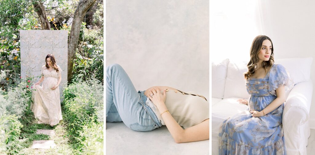expectant mother and father in a maternity photography session